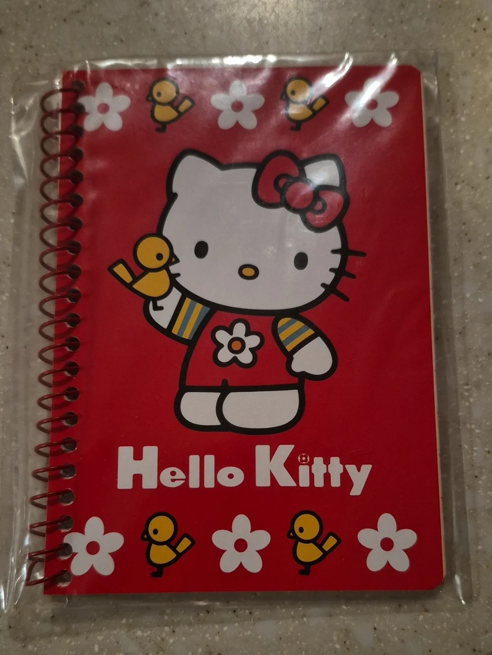 Hello Kitty Red and White Cute Chick Notebook 1999 New In Wrapper